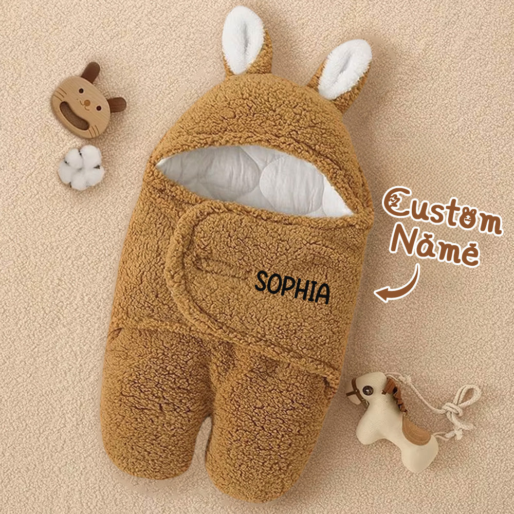 Flat lay preview of the swaddle highlighting fabric quality and finish.