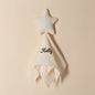 Personalised baby towel with star pattern and embroidered name, soft 100% cotton comfort blanket for newborns (15in x 15.75in)