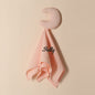 Detail shot of star pattern on personalised baby towel, premium soft cotton comfort blanket with embroidered personalisation