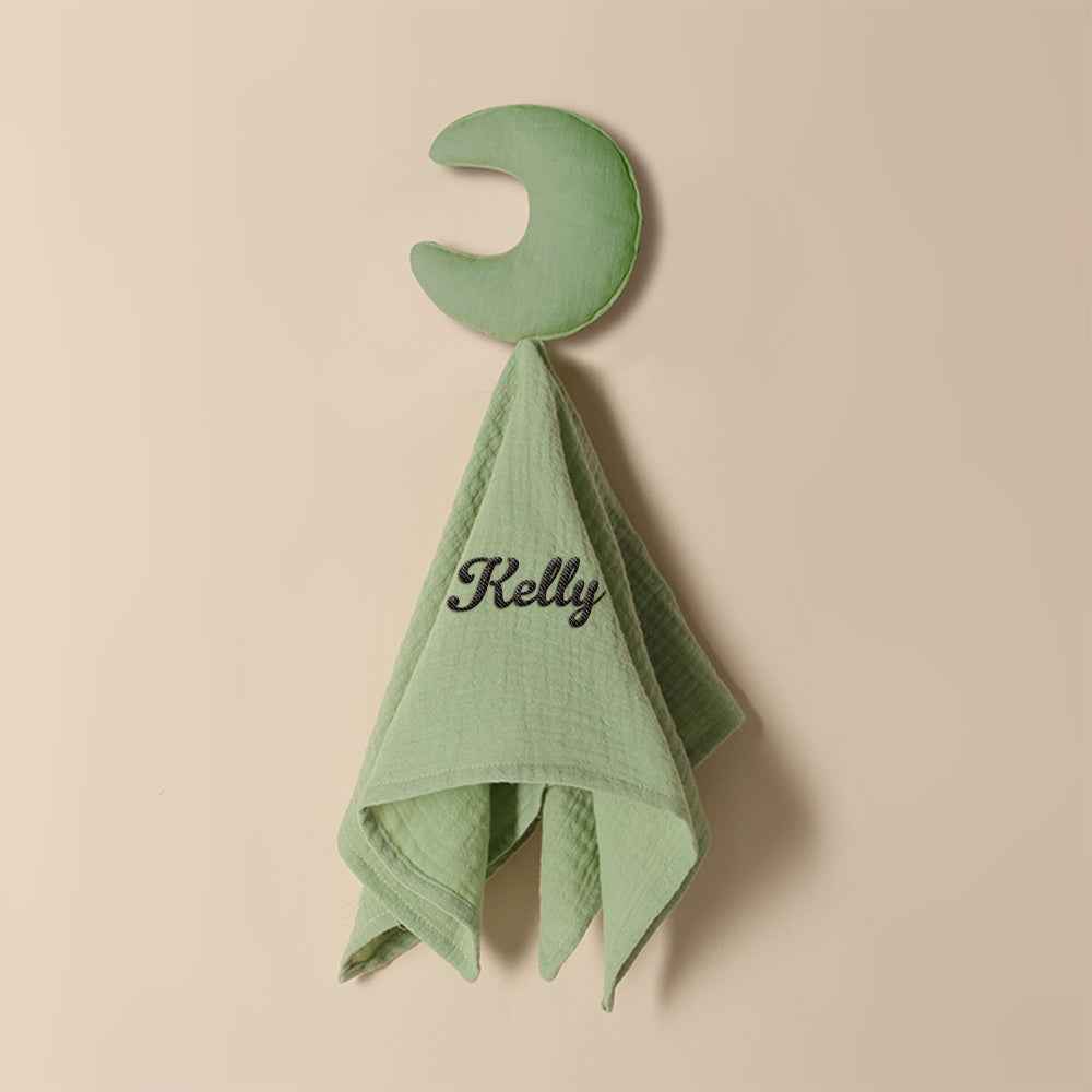 Personalized Soothe Towel Bibs Star Soft Sleeping Towel with Embroidered Name Gift for Baby