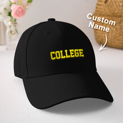 Teen wearing a personalised team cap at a match — custom name cap for fans and students returning to school