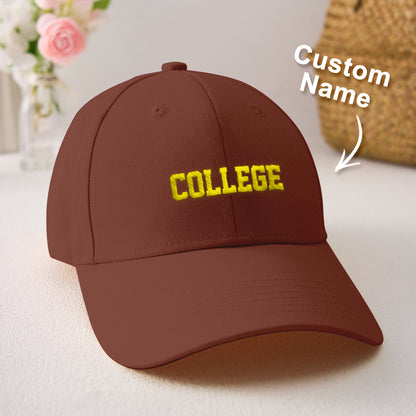 Lifestyle image of a personalised cap beside sports kit — ideal for match day, training and back‑to‑school outfits