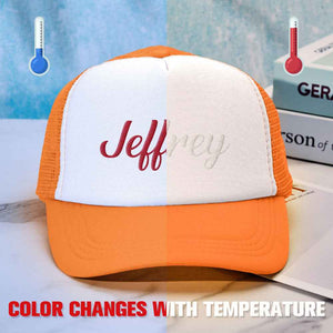 Custom Puff Print Trucker Hat Personalized Temperature-sensitive Foam Caps Back to School Gift