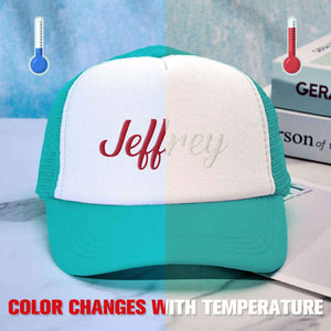 Custom Puff Print Trucker Hat Personalized Temperature-sensitive Foam Caps Back to School Gift