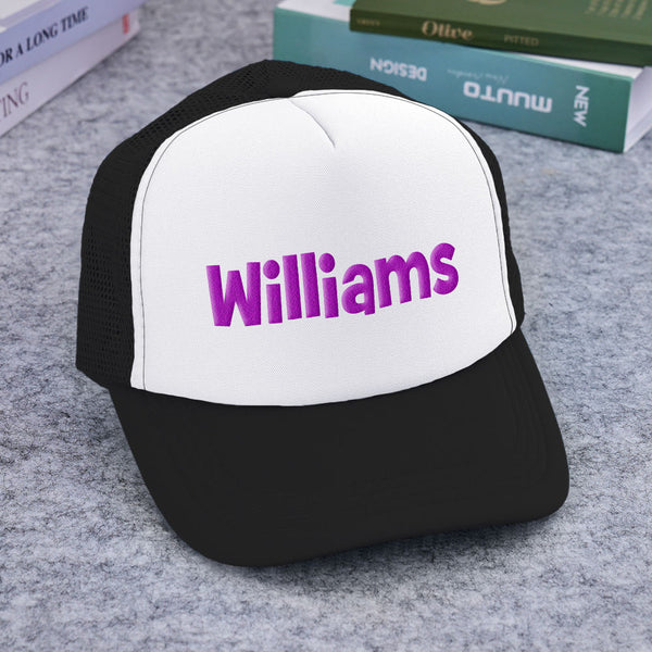 Personalised Puff Print Trucker Hat - Custom Name Foam Cap | Back to School Gift