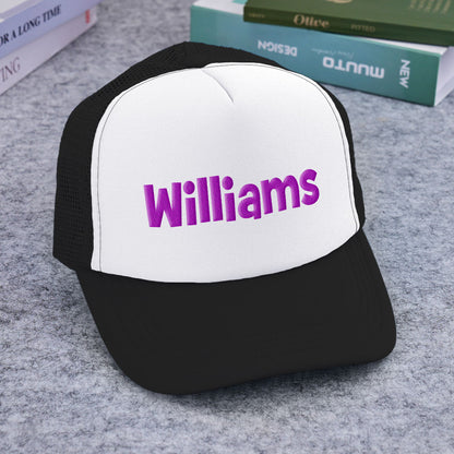 Personalised Puff Print Trucker Hat - Custom Name Foam Cap | Back to School Gift