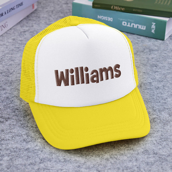 Personalised Puff Print Trucker Hat - Custom Name Foam Cap | Back to School Gift