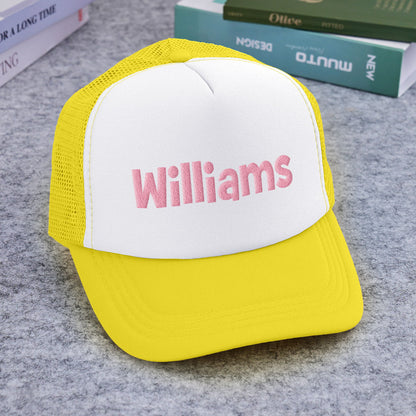 Personalised Puff Print Trucker Hat - Custom Name Foam Cap | Back to School Gift