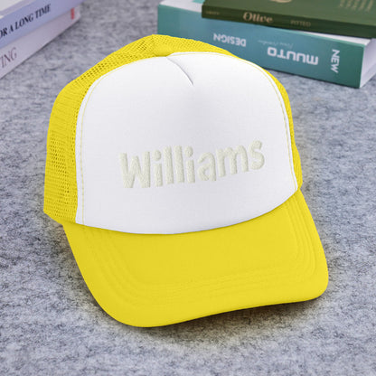 Personalised Puff Print Trucker Hat - Custom Name Foam Cap | Back to School Gift