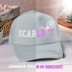 Custom Puff Print Trucker Hat Personalized Name Light-changing Foam Trucker Caps Back to School Gift
