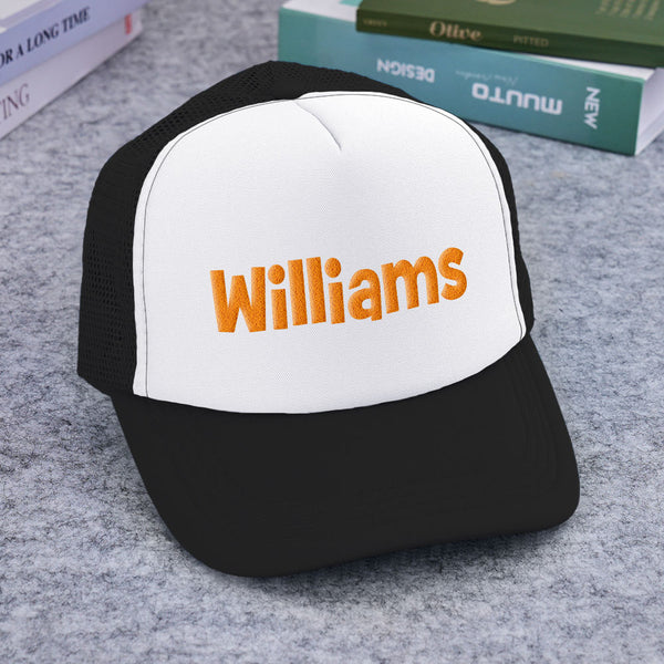 Personalised Puff Print Trucker Hat - Custom Name Foam Cap | Back to School Gift
