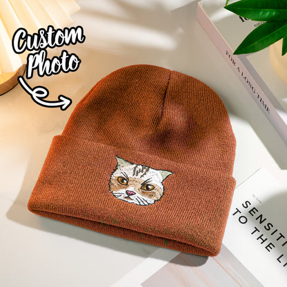 Personalised pet beanie presented as a gift with neat packaging — ideal bespoke gift for pet parents and animal lovers