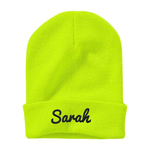 Custom Embroidered Beanie Personalized Winter Hat - 8 Colors