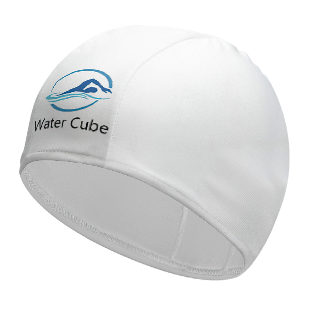 Packaged personalised swim cap ready for dispatch after quality inspection — custom logo swimming hat perfect for birthdays and special occasions