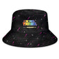 Side view of personalised lightsaber bucket hat with ‘I Am Their Father’ print and multi‑colour blades — Father’s Day gift for him