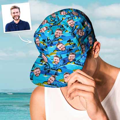 Interior view of personalised face cap showing soft lining and quality finish on 220g polyester for everyday wear