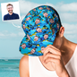Interior view of personalised face cap showing soft lining and quality finish on 220g polyester for everyday wear