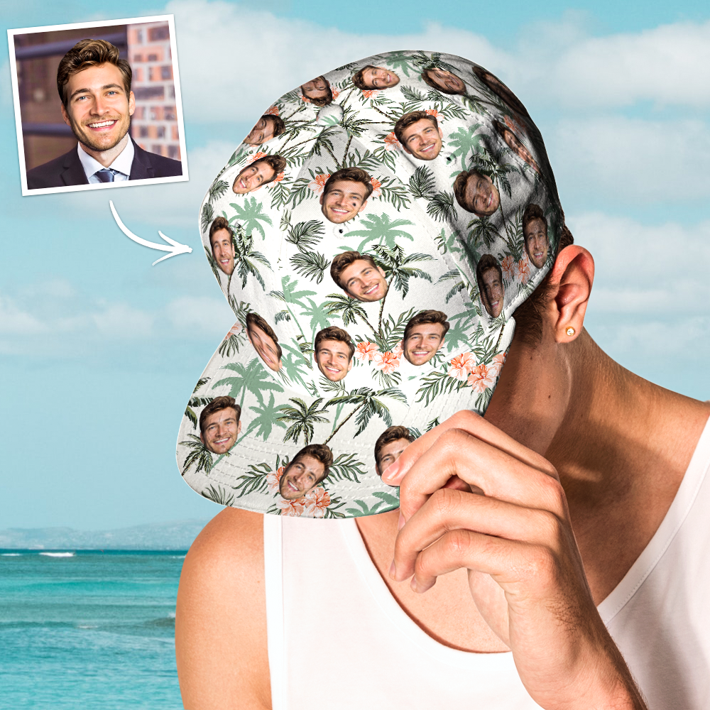 Packaged personalised face cap ready for gifting with tag — thoughtful personalised present for Father's Day or birthdays