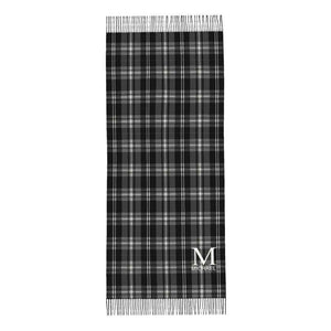 Custom Initial Name Fringe Scarf Persoalized Winter Scarves