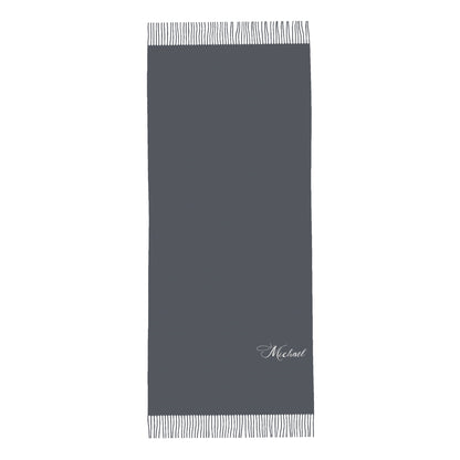 Personalised Winter Scarf with Custom Name | Unisex Faux Cashmere Scarf