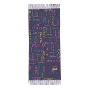 Custom Name Scarf Unisex Winter Scarf - 4 Colors