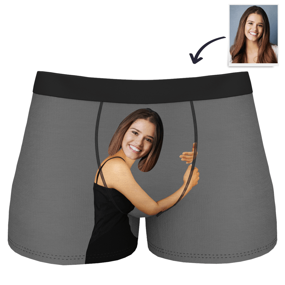 Selection of personalised boxer shorts mockups showing different designs and print placements — creative Christmas gift ideas for him