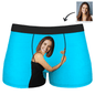 Fabric and print close-up of personalised boxer shorts showing soft stretch material and high-quality print — ideal personalised underwear gift