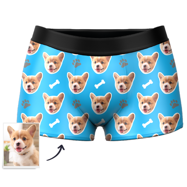 Personalised Dog Face Boxer Shorts | Custom Photo Men's Underwear