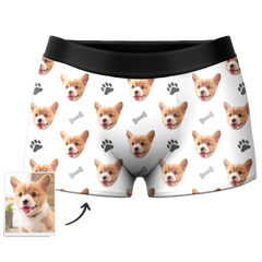 Personalised Dog Face Boxer Shorts | Custom Photo Men's Underwear