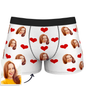 Designer cutout process example — how we crop your photo for a flattering heart-face print on personalised men’s boxers