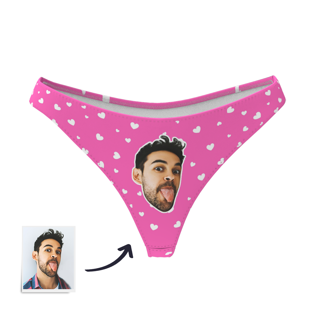 Sweet Heart - Women's Popular Custom Face Thong Pantie Underwear