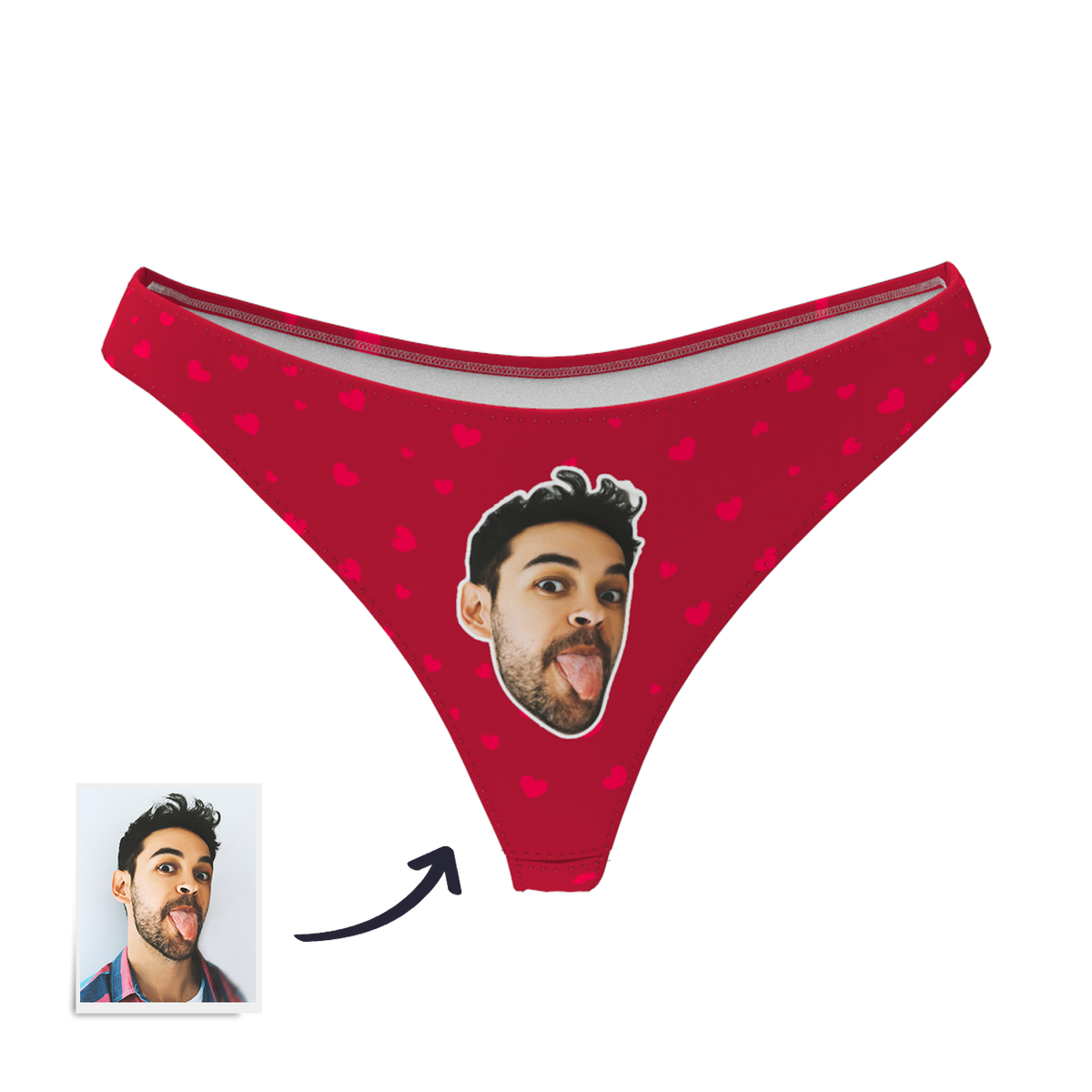 Sweet Heart - Women's Popular Custom Face Thong Pantie Underwear