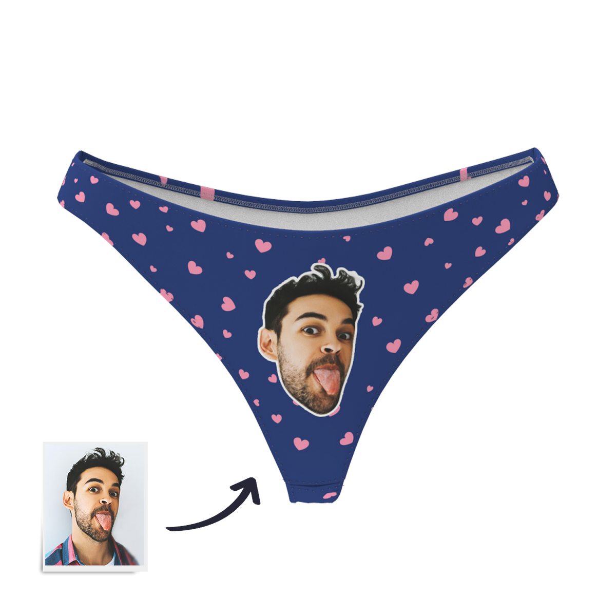 Sweet Heart - Women's Popular Custom Face Thong Pantie Underwear