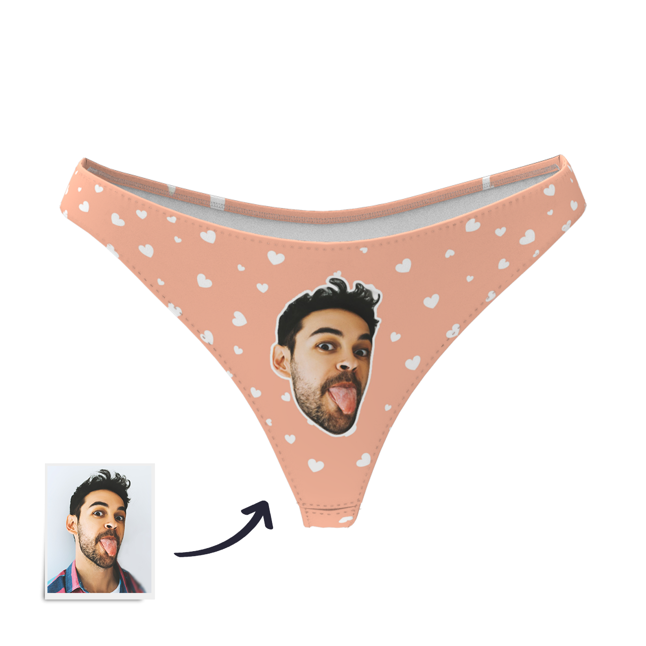 Sweet Heart - Women's Popular Custom Face Thong Pantie Underwear