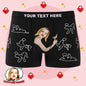 Front view of personalised face boxer shorts with high-definition sublimation print, 100% soft polyester, novelty personalised underwear gift for him