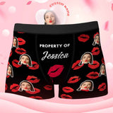 Custom Face Boxer Shorts Personalised Photo Boxer Shorts Valentine's Day Gifts for Him - Property of Your Lover