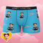 Custom Photo Boxer Men's Heart Face Underwear Couple Gifts AR View