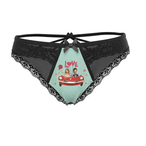 Custom Wedding Face Underwear Custom Lace Thong Wedding Gifts