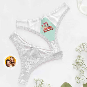 Custom Wedding Face Underwear Custom Lace Thong Wedding Gifts