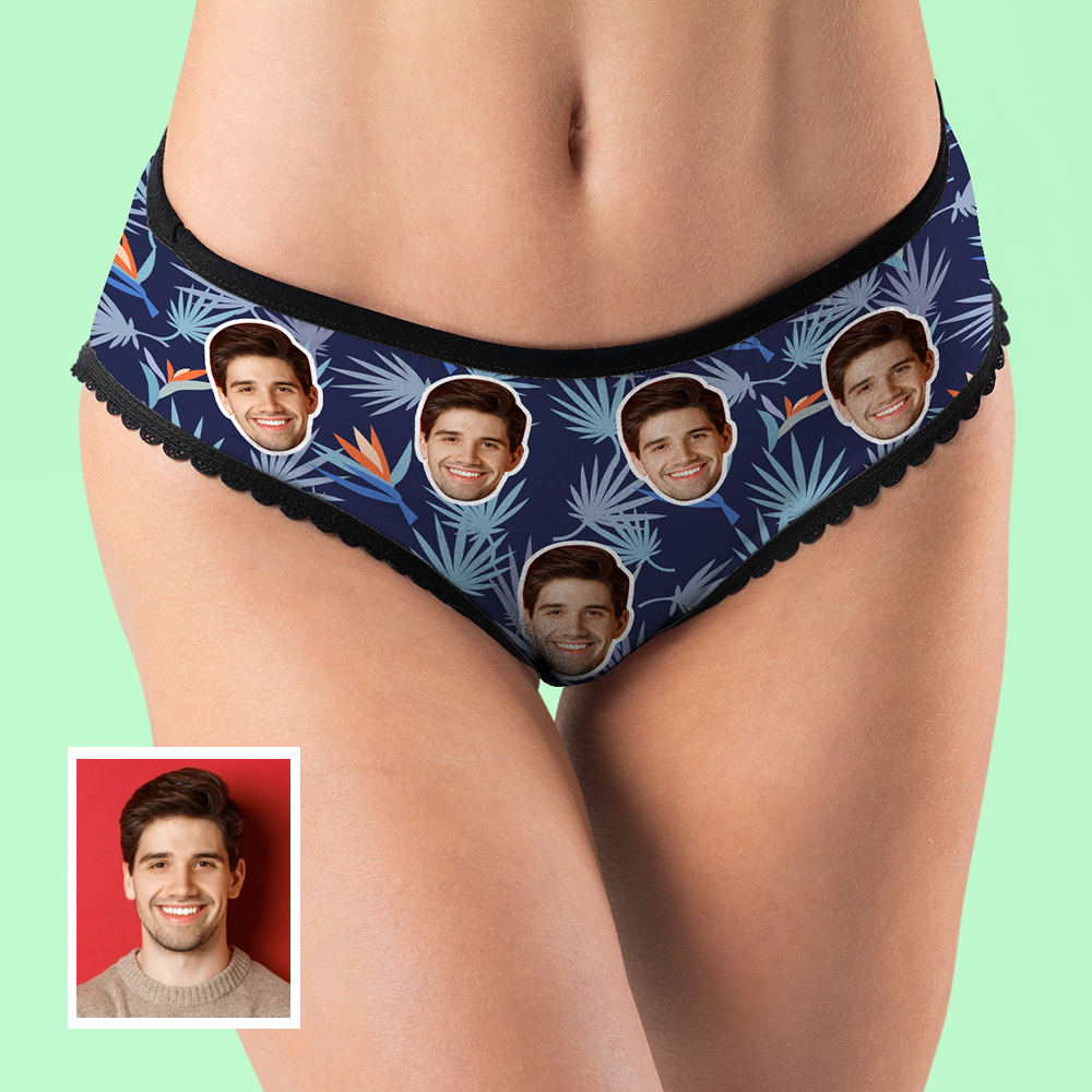 Personalised Photo Underwear | Bird of Paradise Women's Boxers | Unique Gift for Her