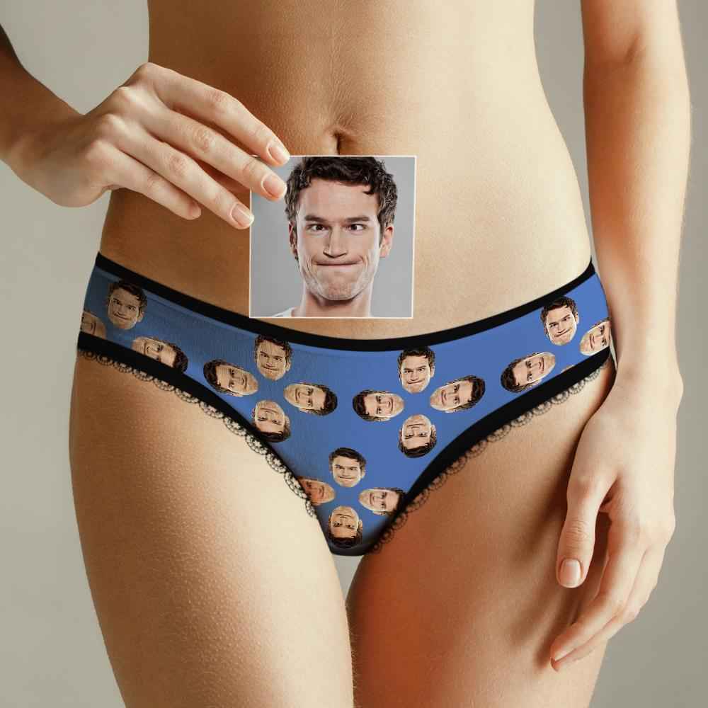 Custom Face Underwear for Her Personalized Multiple Color Women's Classic Thongs Lingerie Valentine Gift for Her