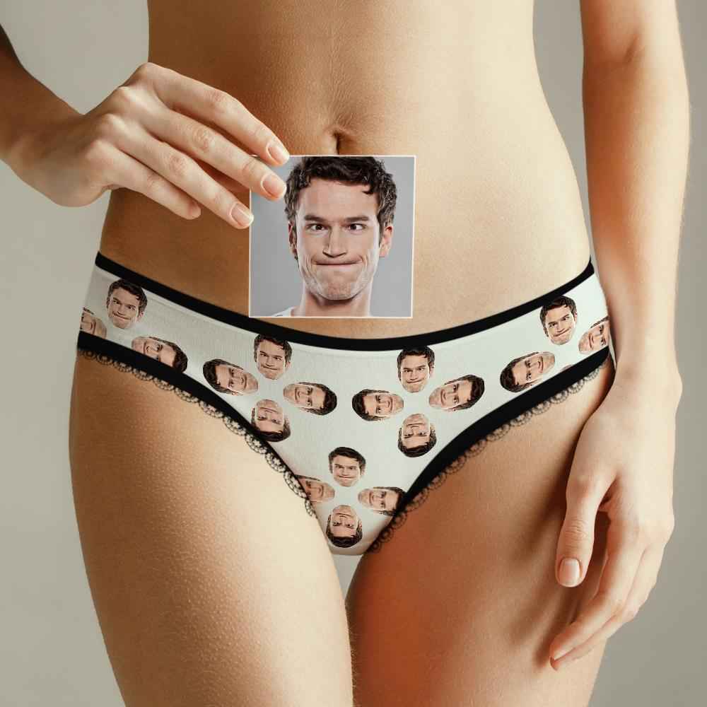 Custom Face Underwear for Her Personalized Multiple Color Women's Classic Thongs Lingerie Valentine Gift for Her