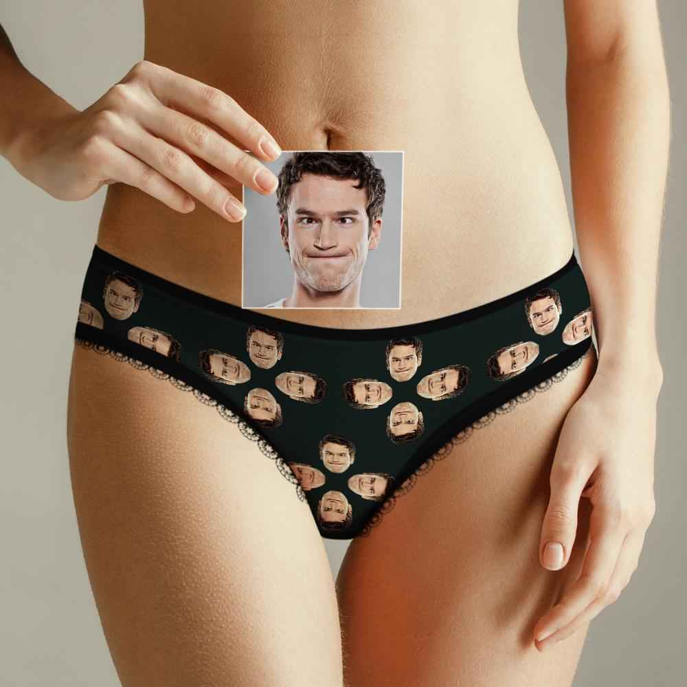 Custom Face Underwear for Her Personalized Multiple Color Women's Classic Thongs Lingerie Valentine Gift for Her