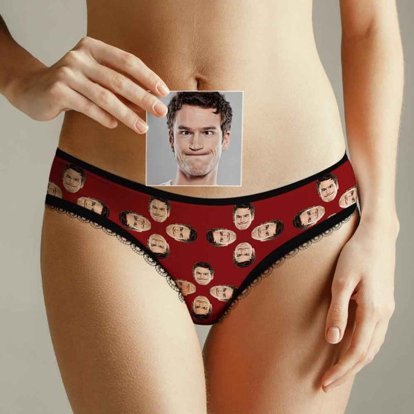 Custom Face Underwear for Her Personalized Multiple Color Women's Classic Thongs Lingerie Valentine Gift for Her