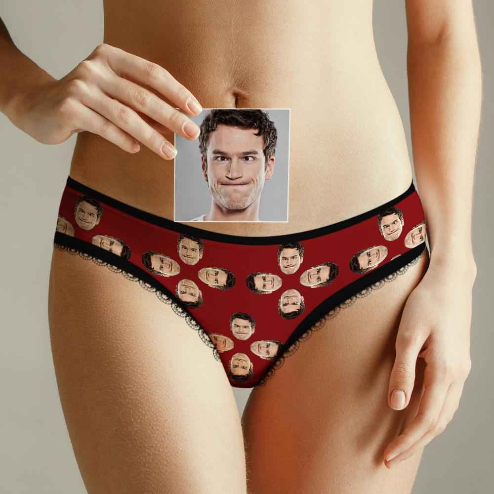 Custom Face Underwear for Her Personalized Multiple Color Women's Classic Thongs Lingerie Valentine Gift for Her