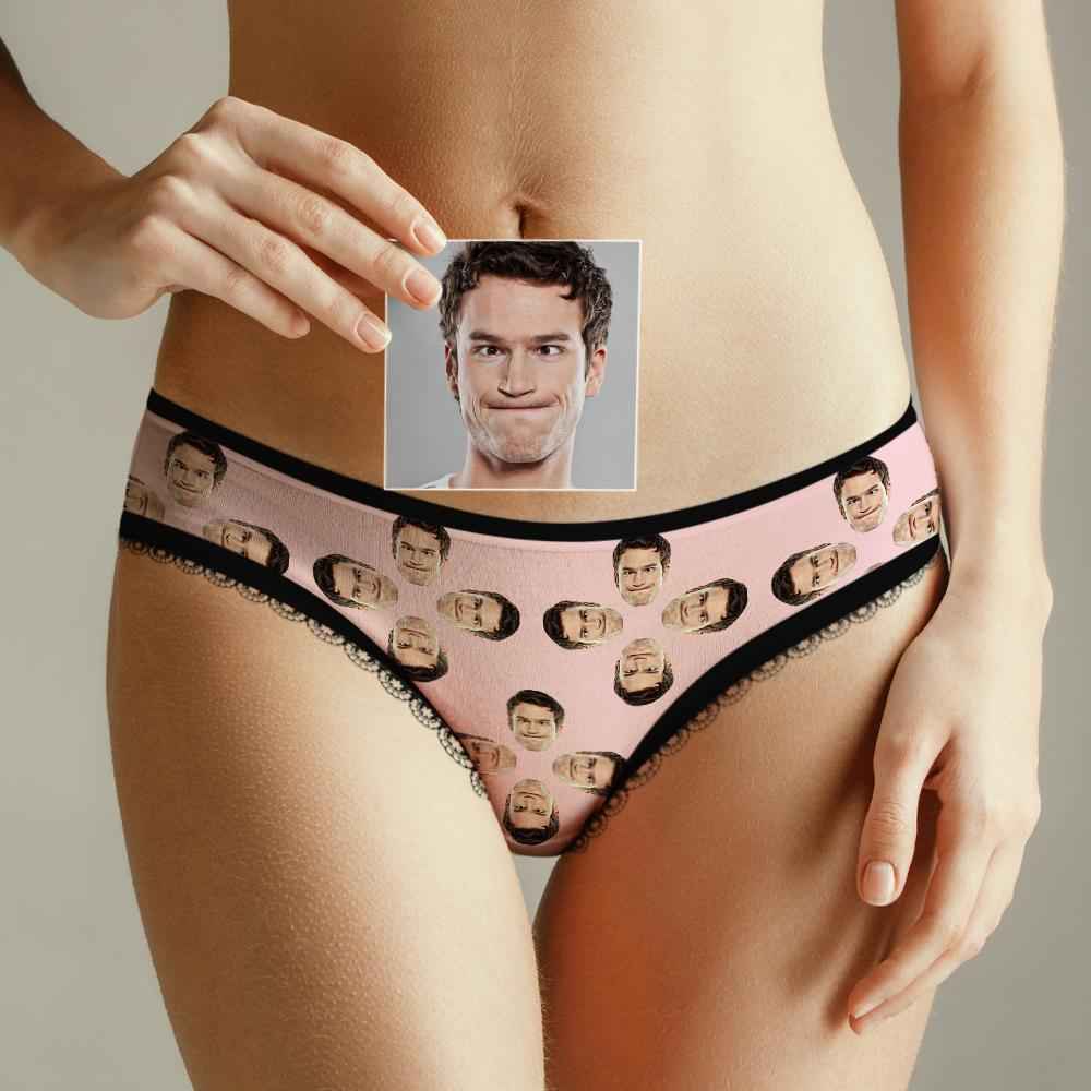 Custom Face Underwear for Her Personalized Multiple Color Women's Classic Thongs Lingerie Valentine Gift for Her