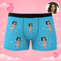 Folded personalised Catwoman boxers ready for dispatch — personalised men's underwear gift, great for Valentine’s Day