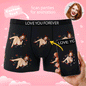 Personalised Photo Boxer - Bunny Girl men's boxers with custom face print and AR view, perfect Valentine's gift for boyfriend