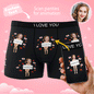 Animated GIF of Uncover Me Custom Photo Boxer showing personalised face print and AR animation when scanned