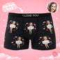 Close-up of fabric texture: 100% polyester fleece finish on personalised photo boxer for smooth, comfortable wear